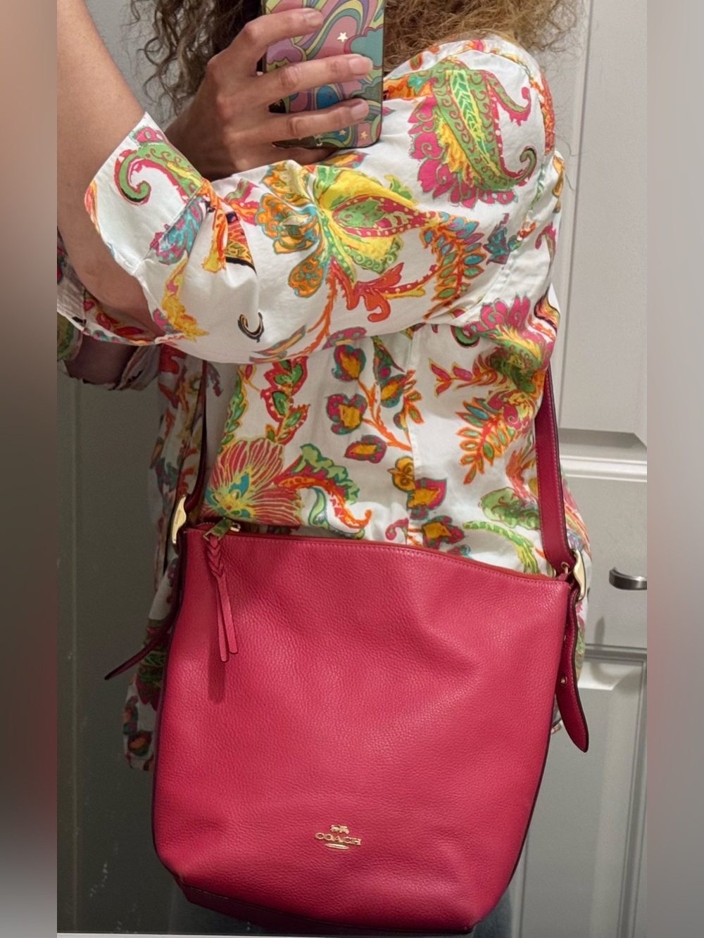 Coach Pink Slouchy Val Duffle Bag - Picture 6 of 14